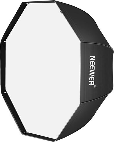Neewer 47''/ 120cm Octagonal Softbox Umbrella with Carrying Bag for Portrait or Product Photography, Suitable for Canon Nikon Sony Speedlite, Studio Flash (Black) in Kuwait