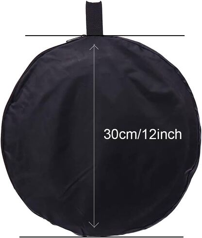 Portable Photography Silver and White Reflector Collapsible 2-in-1 Oval Reflector 23"x35" / 60x90cm Multi-Disc Light Reflector with Handle for Photo Studio Lighting & Outdoor Lighting in Kuwait