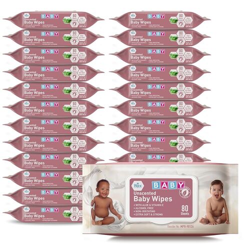 MED PRIDE Unscented Sensitive Baby Wipes with Aloe & Vitamin E, 1920Ct in Kuwait