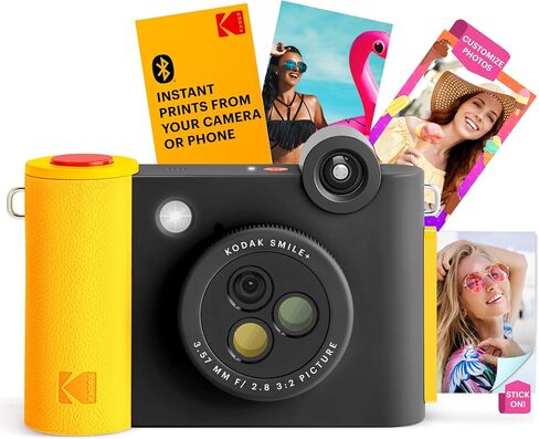KODAK Smile+ 2-in-1 Digital Instant Print Camera & Wireless Bluetooth Photo Printer + KODAK 2"x3" Premium Photo Paper (50 Sheets) in Saudi Arabia