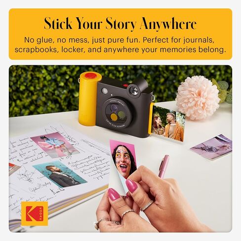 KODAK Smile+ 2-in-1 Digital Instant Print Camera & Wireless Bluetooth Photo Printer + KODAK 2"x3" Premium Photo Paper (50 Sheets) in Saudi Arabia