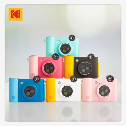 KODAK Smile+ 2-in-1 Digital Instant Print Camera & Wireless Bluetooth Photo Printer + KODAK 2"x3" Premium Photo Paper (50 Sheets) in Saudi Arabia