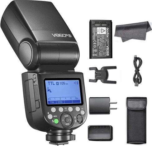 Godox V860III-N TTL 2.4G GN60 Camera Flash, 76W 1/8000s HSS, 2600 mAh Rechargeable Li-on Battery, 2W LED Modelling Light, Godox V860 Series Third Generation Speedlite for Nikon (Godox V860IIIN) in Kuwait