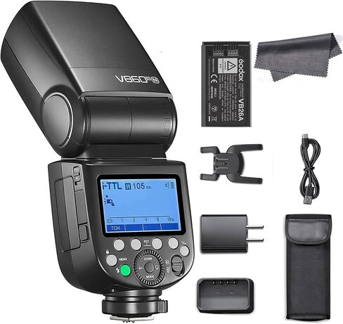Godox V860III-N TTL 2.4G GN60 Camera Flash, 76W 1/8000s HSS, 2600 mAh Rechargeable Li-on Battery, 2W LED Modelling Light, Godox V860 Series Third Generation Speedlite for Nikon (Godox V860IIIN) in Saudi Arabia
