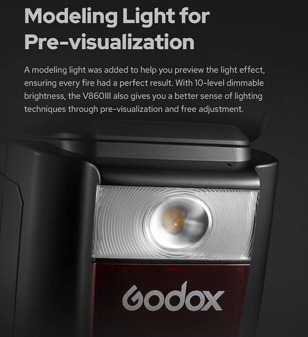 Godox V860III-N TTL 2.4G GN60 Camera Flash, 76W 1/8000s HSS, 2600 mAh Rechargeable Li-on Battery, 2W LED Modelling Light, Godox V860 Series Third Generation Speedlite for Nikon (Godox V860IIIN) in Saudi Arabia