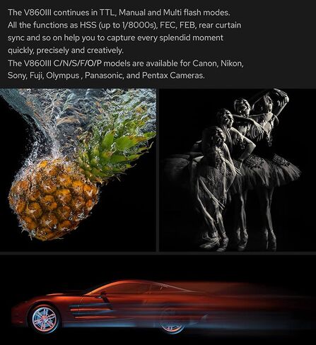 Godox V860III-N TTL 2.4G GN60 Camera Flash, 76W 1/8000s HSS, 2600 mAh Rechargeable Li-on Battery, 2W LED Modelling Light, Godox V860 Series Third Generation Speedlite for Nikon (Godox V860IIIN) in Saudi Arabia