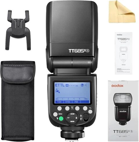 Godox TT685II-C Flash TTL 2.4GHz GN60 High Speed Sync 1/8000s Camera Speedlite Speedlight Light Compatible for Canon Cameras with Filter +Cloth(TT685C Upgraded Version) in Kuwait