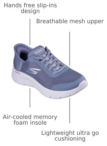 Skechers Women's Hands Free Slip-ins Go Walk Flex - Grand Entry Sneaker | Hands Free Slip-Ins, Air-Cooled Memory Foam Insole, ULTRA GO Cushioning, Machine Washable, Vegan in Kuwait