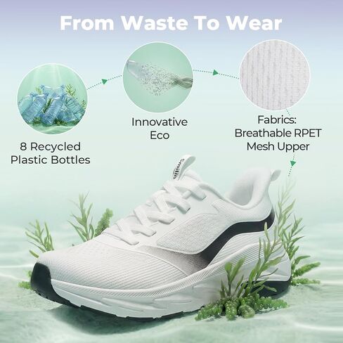 SMILIN Women's Walking Running Shoes with Arch Support, Athletic Comfortable Cushioned Lightweight Tennis Shoes, Lace Up Fashion Sneakers for Standing All Day Work Gym Workout Travel Cross Training in Kuwait