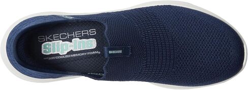 Skechers Women's Hands Free Slip Ins Ultra Flex 3.0 Smooth Step, Navy, 8.5 Wide in Kuwait