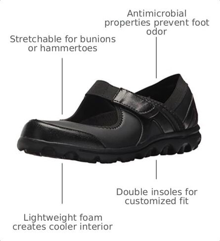 Propét Womens Onalee Walking Walking Sneakers Athletic Shoes - Black in Kuwait