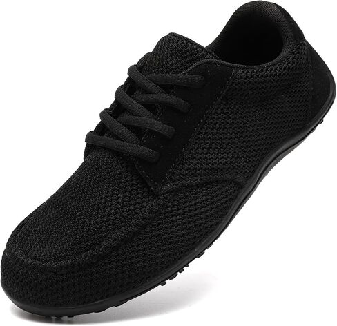 Women Minimalist Zero Drop Knit Non-Slip Flat Walking Sneakers | Lightweight flexible breathable knit upper, non-slip flat outsole, comfy for gym training, commuting and daily walking in Kuwait