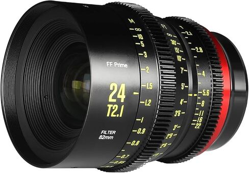 Compatible for Canon, 24mm T2.1 FF Cine Lens PL/EF/E/RF | Full Frame design, cinematic imaging, manual focus control, multi mount support(EF) in Kuwait