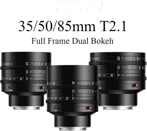 35mm 50mm 85mm T2.1 Full Frame Cine Lens | Manual focus control, cinematic imaging, smooth operation, video production use(85mm T2.1,Z) in Kuwait