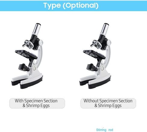ZTBH Microscope Accessories Kit Microscope Binocular with Accessories Kit 100X-1200X All-Metal Microscope Biology Microscope Slides(Ad Sections) in Kuwait