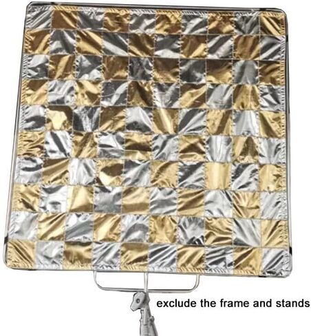 4'x4' 1.2x1.2m Silver/Gold Checkerboard Lamay Reflector/Overhead Butterfly, Seamless in Kuwait