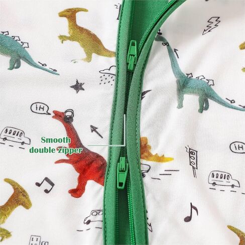 OPAWO Bamboo Sleepers for Baby Boy Pajamas Bamboo Pajamas Baby Romper 0-24M | 2 way zipper sleepers, short sleeve, baby summer pajamas, gentle on skin, silky soft, ultra breathable, stretchy, lightweight in Kuwait