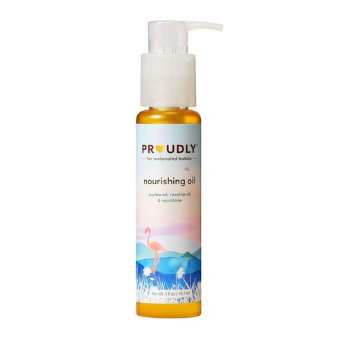 PROUDLY Nourishing Baby & Hair Oil by Gabrielle Union & Dwyane Wade, Baby Oil Gel for Dry, Sensitive Skin & Textured Hair, Black & Brown Babies, Vitamin E, 3oz in Kuwait