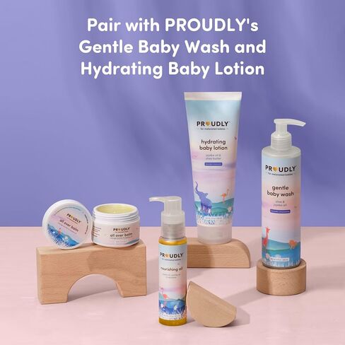 PROUDLY Nourishing Baby & Hair Oil by Gabrielle Union & Dwyane Wade, Baby Oil Gel for Dry, Sensitive Skin & Textured Hair, Black & Brown Babies, Vitamin E, 3oz in Kuwait