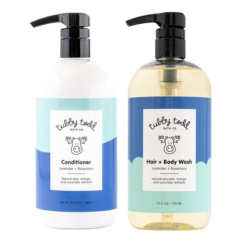 Tubby Todd Hair Duo, Baby Shampoo and Conditioner Set | Hypoallergenic, Non-Irritating, Moisturizing Hair Care for Newborns, Toddlers & Kids, 25 fl oz, 24.3 fl oz, Fragrance-Free in Kuwait