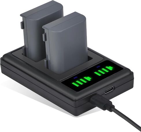 Pickle Power NB-2L NB-2LH Battery 2-Pack and LED Dual Charger for Canon Rebel XTi XT, PowerShot G7 G9 S80 S70 S60 S50 S45 S40 S30, EOS 350D 400D and More in Kuwait