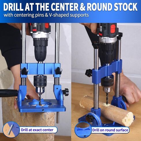 Portable Drill Guide, Angle Drill Jig for Straight Holes, Precision Press Adapter for Woodworking DIY in Kuwait