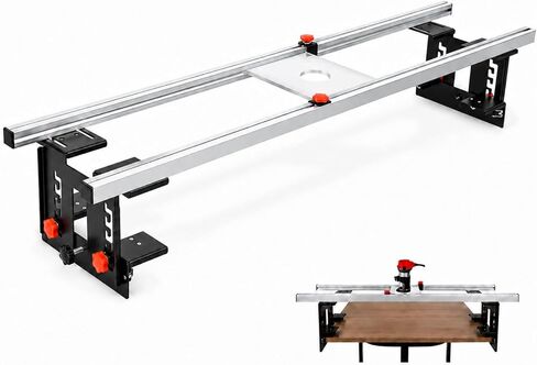48 Inch Adjustable Router Sled for Flattening Slabs, Reinforced Rails | Adjustable Slab Flattening Gig with Reinforced Rails for Smooth Wood Surfacing, Planing Live-edge Slabs and DIY Woodworking in Kuwait