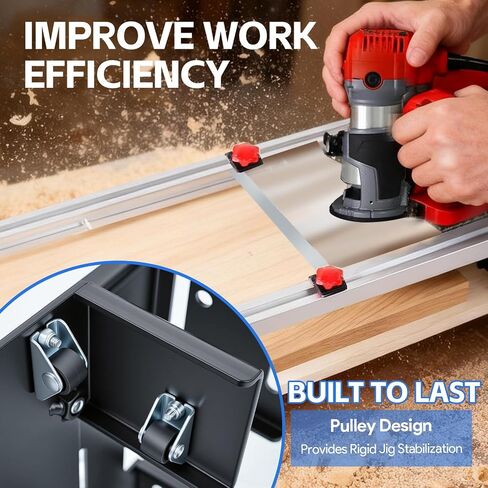 48 Inch Adjustable Router Sled for Flattening Slabs, Reinforced Rails | Adjustable Slab Flattening Gig with Reinforced Rails for Smooth Wood Surfacing, Planing Live-edge Slabs and DIY Woodworking in Kuwait