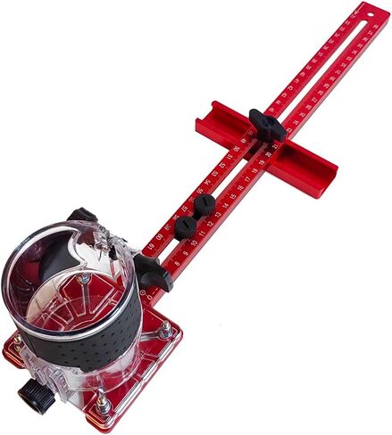 4 in 1 Router Milling Groove Bracket, Router Circle Cutting Jig, Router Guide & Edge Guide for Woodworking - Precise Router Accessories for Cutting Circles and Edges (Red, Large) in Kuwait