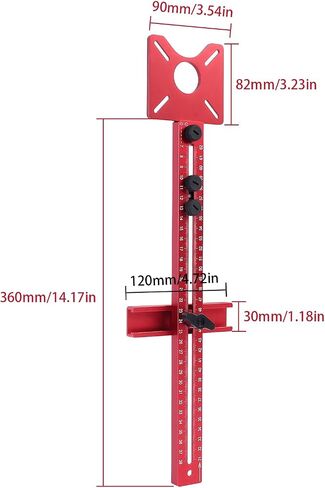 4 in 1 Router Milling Groove Bracket, Router Circle Cutting Jig, Router Guide & Edge Guide for Woodworking - Precise Router Accessories for Cutting Circles and Edges (Red, Large) in Kuwait