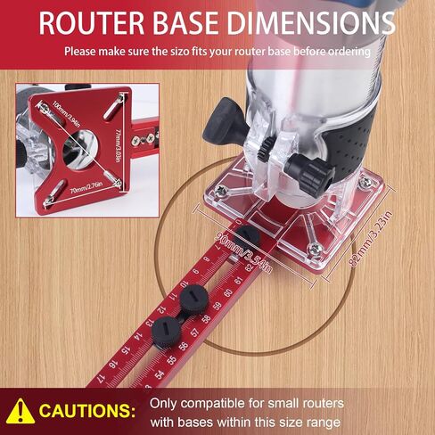 4 in 1 Router Milling Groove Bracket, Router Circle Cutting Jig, Router Guide & Edge Guide for Woodworking - Precise Router Accessories for Cutting Circles and Edges (Red, Large) in Kuwait