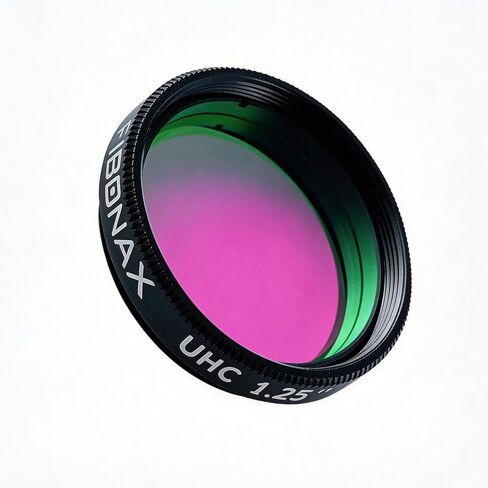 1.25 Inch UHC Filter for Telescopes | Ultra High Contrast, Light Pollution Reduction, M28.5x0.6 Threads, Enhances Nebula & Moon Details in Kuwait