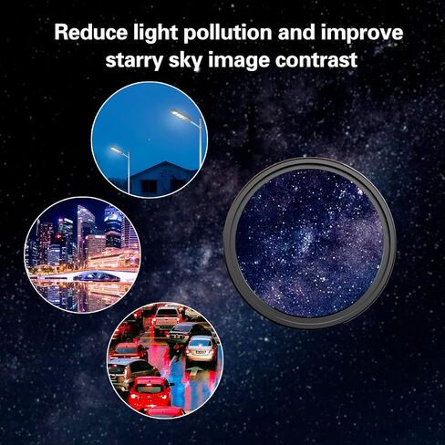 1.25 Inch UHC Filter for Telescopes | Ultra High Contrast, Light Pollution Reduction, M28.5x0.6 Threads, Enhances Nebula & Moon Details in Kuwait