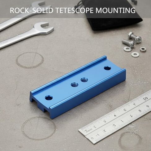 Metal Telescope Dovetail Plate Mounting Bracket for Equatorial Mounts and Finder Scopes, 4.25 x 1.71 x 1.1 Inches in Kuwait