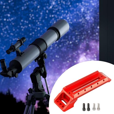 Telescope Handle Astronomical Telescope Handle Bar Astronomy Telescope Carrying Handle Mount Bracket Base Metal Alloy Guide Slot for Accessory Connect, Red in Kuwait