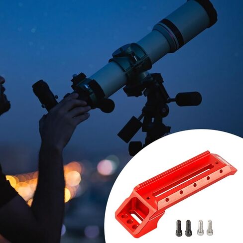 Telescope Handle Astronomical Telescope Handle Bar Astronomy Telescope Carrying Handle Mount Bracket Base Metal Alloy Guide Slot for Accessory Connect, Red in Kuwait