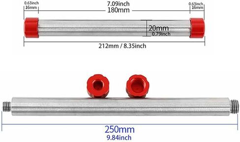 Weighting Rod Stainless Steel Mount Bar Extension Rod Professional Threaded Ends Stable Balance Suitable for Amateurs Professionals Observatory, 25cmx2cm in Kuwait