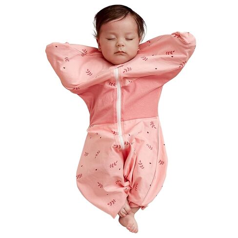 GROWNSY Swaddle Sleep Sack 3-6 Months, Starfish Design Baby Swaddle Sack, Dual-Zipper for Easy Diaper Changes, Proper Hip Development & Openable Foot Button, 12-20lbs, Pink in Kuwait