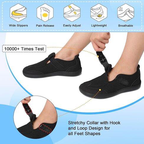BARERUN Womens Walking Shoes Barefoot Wide Diabetic Neuropathy Shoes | Slip On, Zero Drop, Non-slip, Sneakers for Nurses Orthopedic Recovery Bunion Arthritis Edema Bunion Maternity Swollen Feet in Kuwait