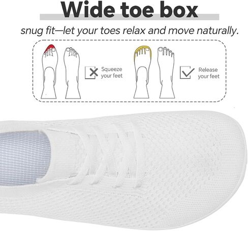 Women's Barefoot Shoes Walking Slip On Soft Minimalist Wide Toe Box Zero Drop Casual Comfy Fashion Sneakers for Womens Yoga in Kuwait