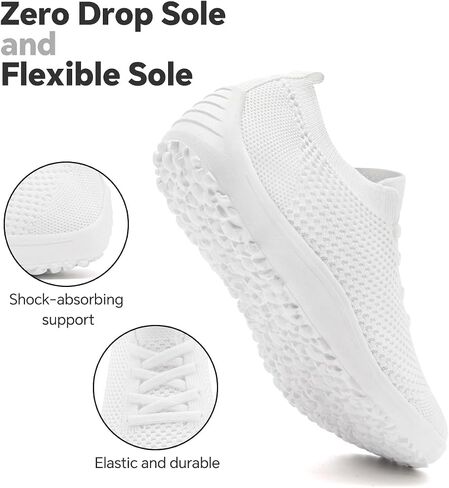 Women's Barefoot Shoes Walking Slip On Soft Minimalist Wide Toe Box Zero Drop Casual Comfy Fashion Sneakers for Womens Yoga in Kuwait