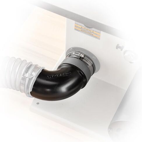 Rockler Dust Right Quick Change 2-1/2'' Elbow Tool Port - Collection Fitting with Flexible Rubber Boot & Metal Clamp for Hose, Shop Vacuum, Collector Systems & Workshop Ducting. in Kuwait