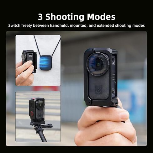 Aluminum Alloy Magnetic Quick-Release Expansion Bracket for DJI Osmo Nano - Secure Mount with Cold Shoe & 1/4" Threads, Multi-Angle Adjustment, and Universal Accessory Compatibility in Kuwait