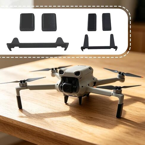 Heightening Tripod Stand Set Compatible with DJI Lito 1/X1, 2cm/5mm Riser Adapter, Anti-Scratch Protective Base, Snap-in Lightweight Legs (Black B) in Kuwait