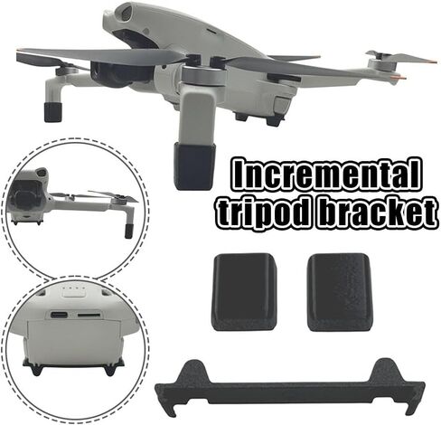 Heightening Tripod Stand Set Compatible with DJI Lito 1/X1, 2cm/5mm Riser Adapter, Anti-Scratch Protective Base, Snap-in Lightweight Legs (Black B) in Kuwait