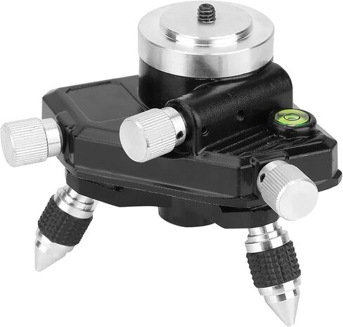 Hilitand Aluminum Alloy Tripod Stand 360 Degree Adjustable Tripod Bracket for Level with 3 Angle Knobs and 1/4 Thread in Kuwait
