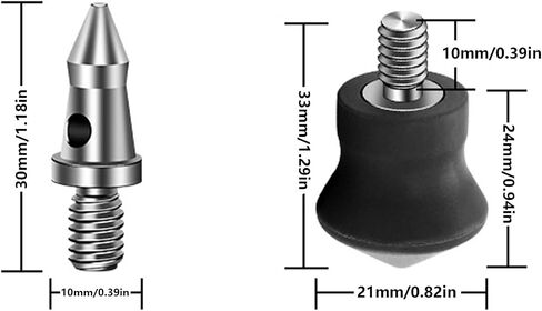 3Pcs Antislip Rubber Foot Pad Feet Spikes Photography1 / 4inch Screw Tripod Monopod Spikes Accessories for Tripod Monopod Leveling Feet in Kuwait