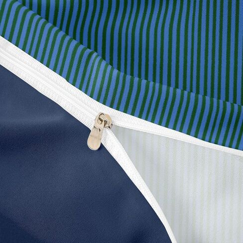 Erosebridal Lines Stripe Navy Blue Duvet Cover Toddler Size | Pinstripe Bedding Set Abstract Striped Comforter Cover Modern Simple Style Warm Soft Bedclothes in Kuwait