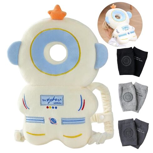 Baby Head Protector Backpack with 3 Knee Pads for Walking,Astronauts | Soft Cotton,Comfortable and Breathable,Adjustable Plush Straps,Head Protection for Baby Walking and Crawling in Kuwait