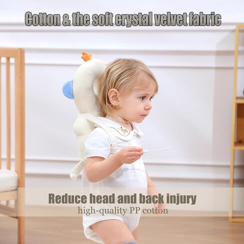Baby Head Protector Backpack with 3 Knee Pads for Walking,Astronauts | Soft Cotton,Comfortable and Breathable,Adjustable Plush Straps,Head Protection for Baby Walking and Crawling in Kuwait